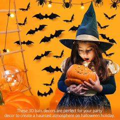 Enhance Your Halloween Decor with 126 Premium Bat Stickers for Walls and Windows