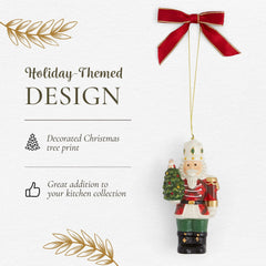 Tartan Plaid Nutcracker Ornament - Elegant Christmas Tree Decoration for Holiday Displays and Collectible Home Decor