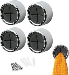 Towel Holder, Kitchen/Bathroom/Garage/Deck, Self Adhesive Wall Mount - 4 pack