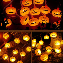 🎃 Get in the Halloween spirit with these Pumpkin String Lights! 🕷️👻 #HalloweenDecor #SpookyVibes