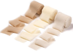 2" x 21 Yd Chiffon Ribbon in Sand and Nude for Floral Arrangements, Gift Wrapping, and Handmade Frayed Decorations for Weddings and Holiday Celebrations