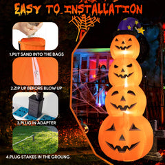 "Spooky 8 Ft Halloween Inflatable with LED Lights - Perfect for Indoor and Outdoor Halloween Decor! 🎃🧙‍♀️👻 #HalloweenDecor #InflatableDecor"