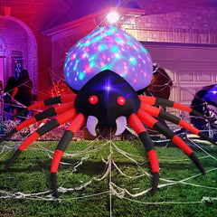 5 FT Inflatable Spider with LED Lights - Ideal for Outdoor Halloween Decor