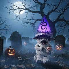 Mummy Dog Figurine: Illuminate Your Halloween Decor