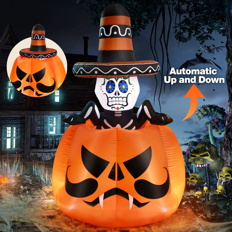 🎃 Get Spooky with Our 6FT Halloween Inflatable Pumpkin! Perfect for Your Garden or Lawn 🎈🎉 #HalloweenDecor #InflatableFun