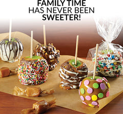 Indulge in Sweetness with Our Chocolate & Caramel Fondue Pot - Complete with 25 Sticks & Toppings Trays for Endless Fun!