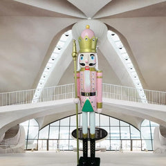 Life-Size 4-Foot Wooden Nutcracker King and Soldier Decoration - Commercial Quality Christmas Ornament YK16