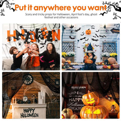 Enhance Your Halloween Decor with 126 Premium Bat Stickers for Walls and Windows