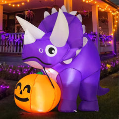 5FT Inflatable Halloween Dinosaur - Illuminate Your Halloween with Engaging Decorations