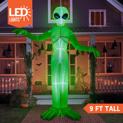 9 Ft Inflatable Alien Decoration for Halloween Yard Display