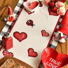 Buffalo Plaid Gnome Valentine Table Runner