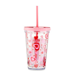 Valentine's Day Pink Heart Tumbler Gift Set