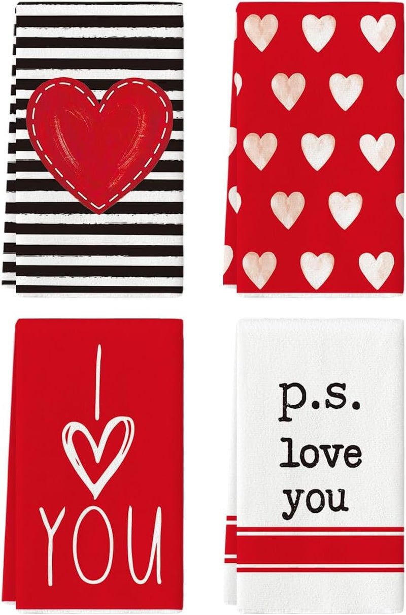 Valentine Dish Towels