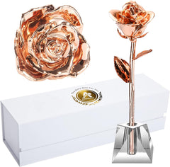 Eternal Elegance: 24K Gold-Dipped Real Rose with Stand