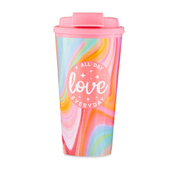 Valentine's Day Coffee Tumbler with Lid and Ball Cap Gift Set