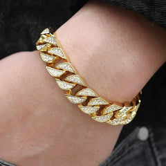 Pulsera cubana Miami Gold Curb