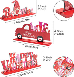 3Pcs Valentine Wooden Signs