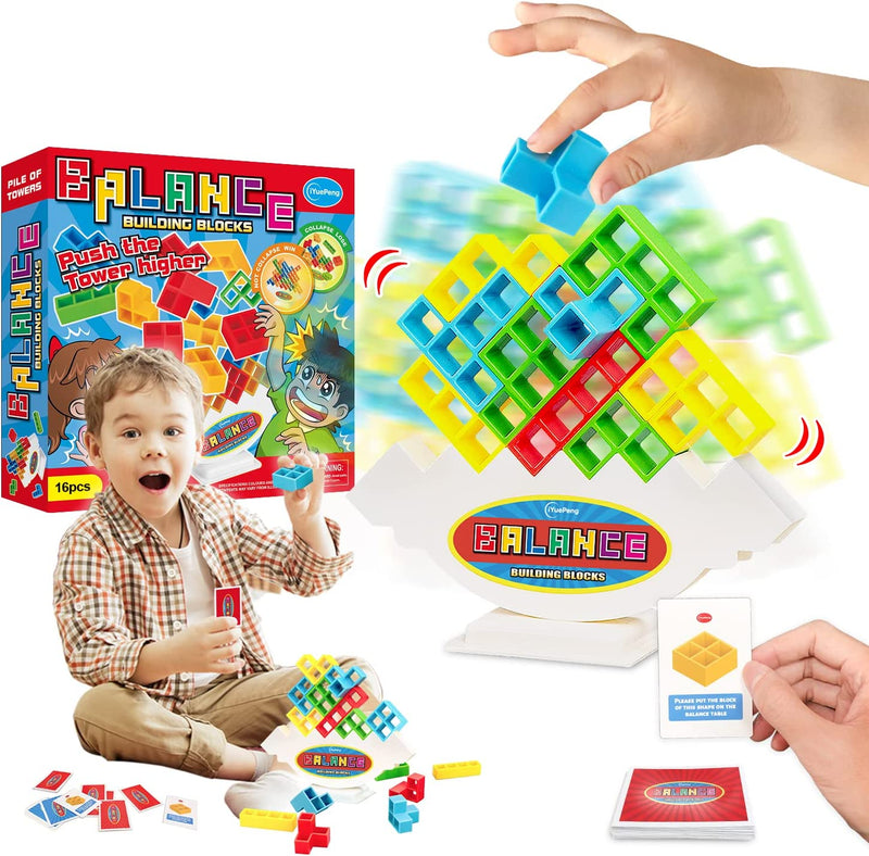 Board Games for Kids & Adults Tetra Tower Balance Stacking Toys Perfect for Family Games, Parties, Travel