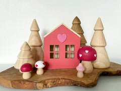 Valentines Day Mushrooms - Set of 6