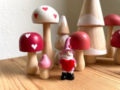 Valentines Day Mushrooms - Set of 6